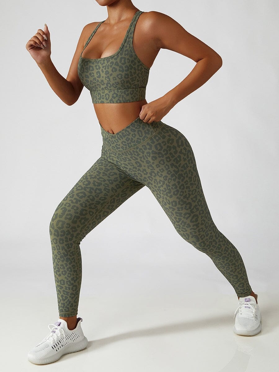 Legging Sport Léopard Taille Haute | Yogaova