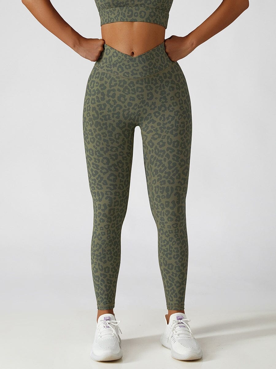 Legging Sport Léopard Taille Haute | Yogaova