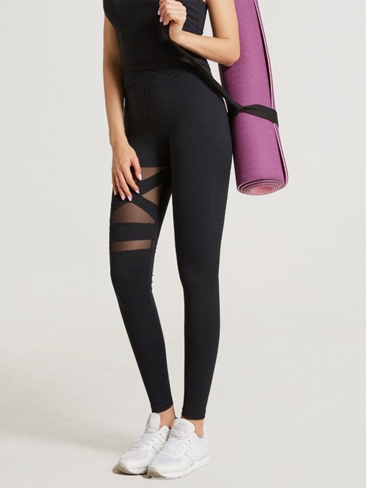 Legging Sport Maille Transparente | Yogaova