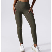 Legging Sport Marron Sans Couture  | Yogaova