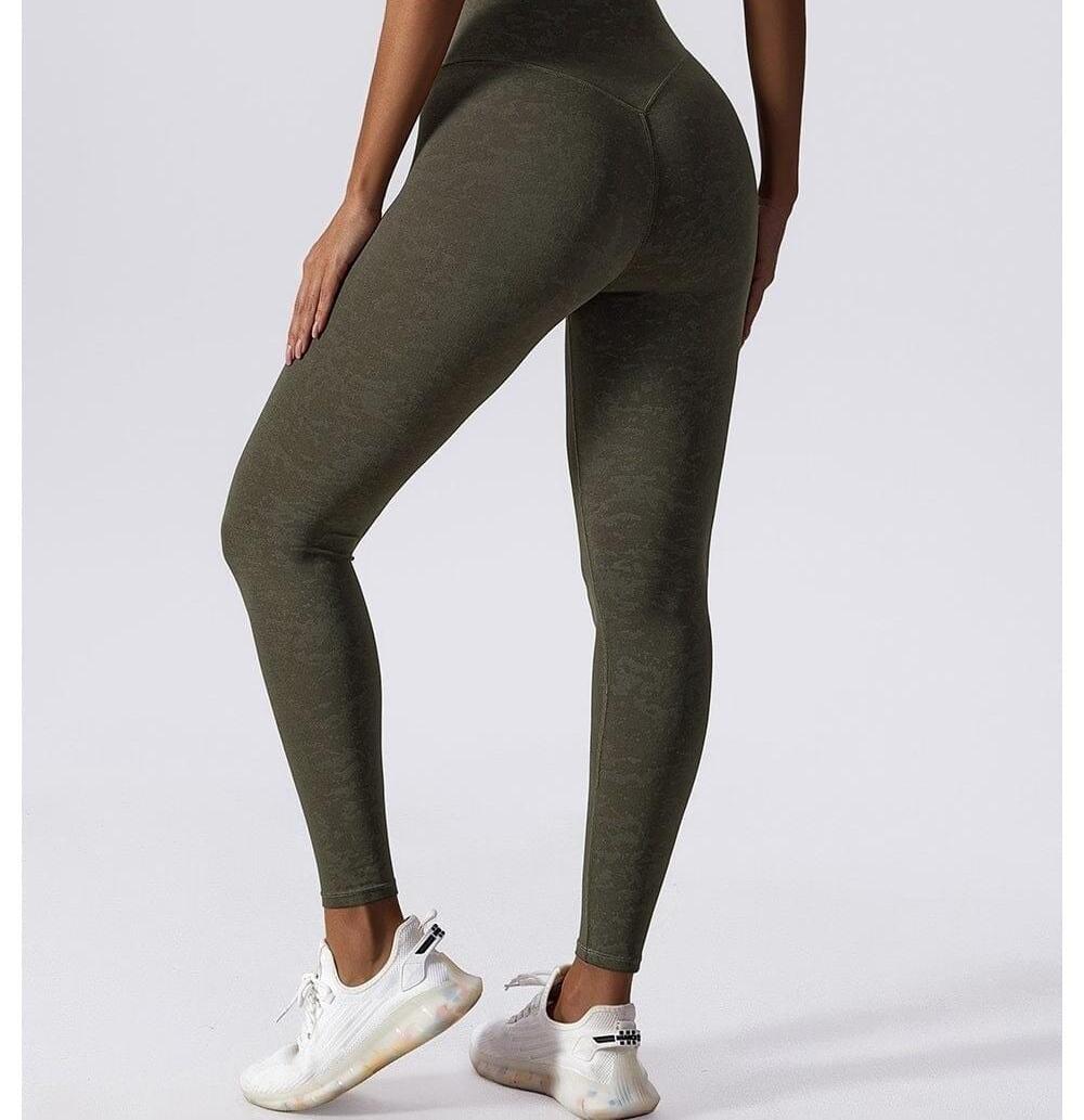 Legging Sport Marron Sans Couture  | Yogaova