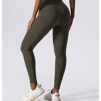 Legging Sport Marron Sans Couture  | Yogaova