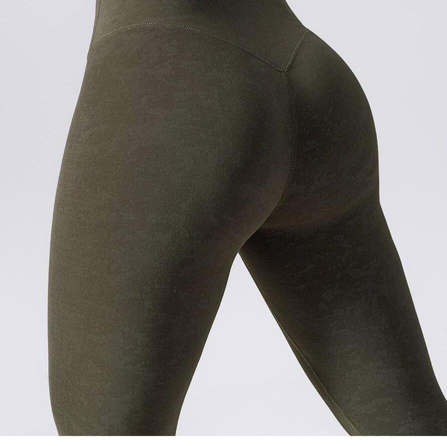 Legging Sport Marron Sans Couture  | Yogaova