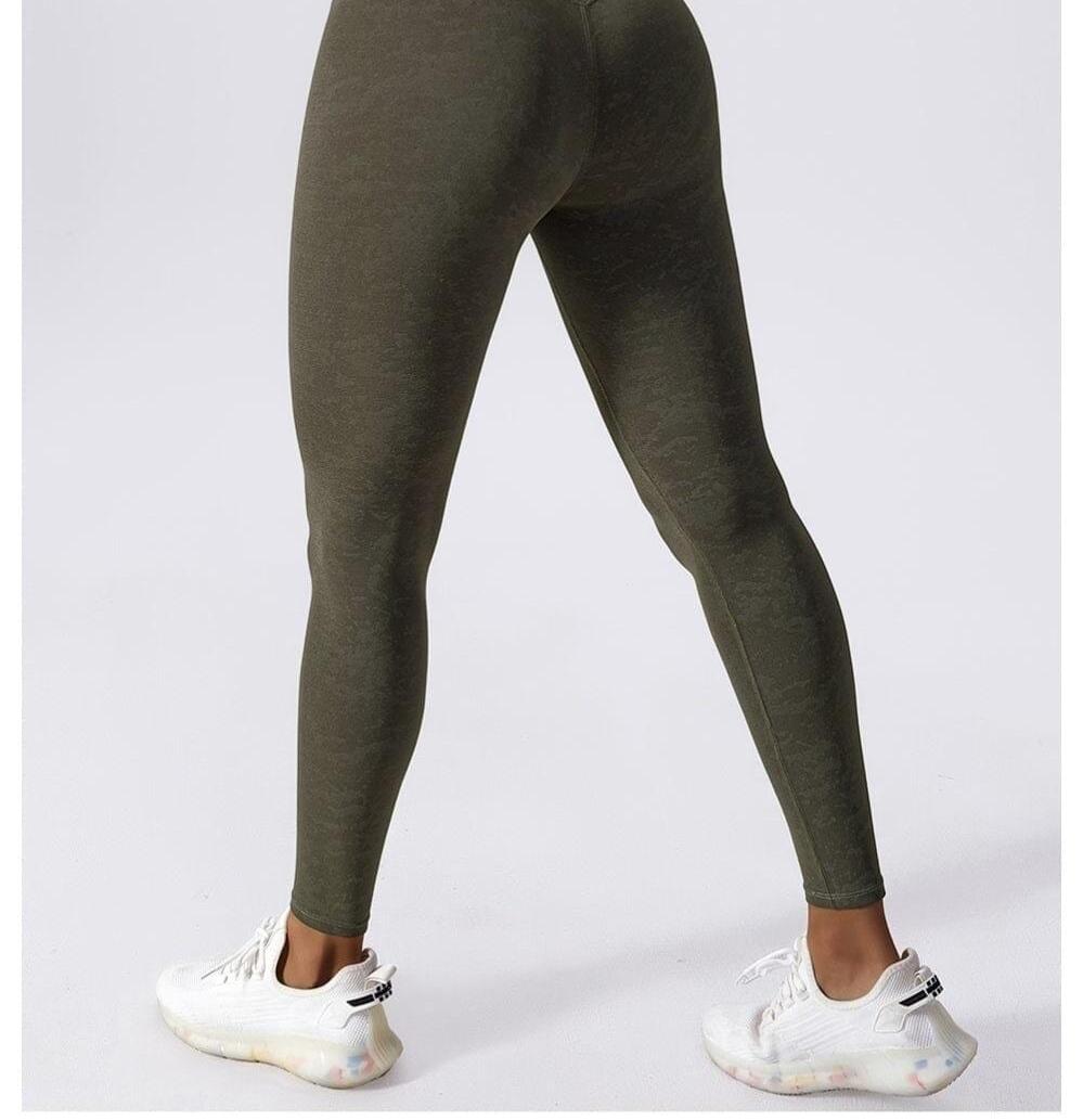 Legging Sport Marron Sans Couture  | Yogaova