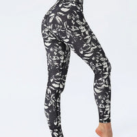 Legging Sport Noir Floral | Yogaova