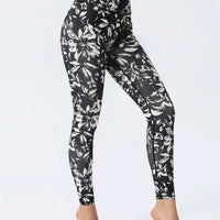 Legging Sport Noir Floral | Yogaova