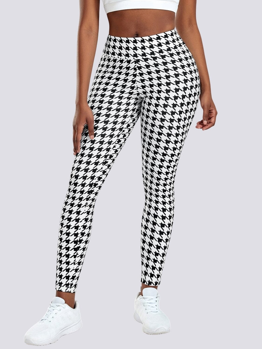 Legging Sport Pied de Poule Push Up | Yogaova