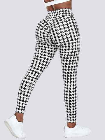 Legging Sport Pied de Poule Push Up | Yogaova