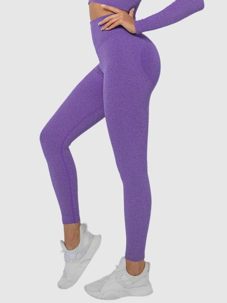 Legging Sport Sans Couture Côtelé (Push Up) | Yogaova