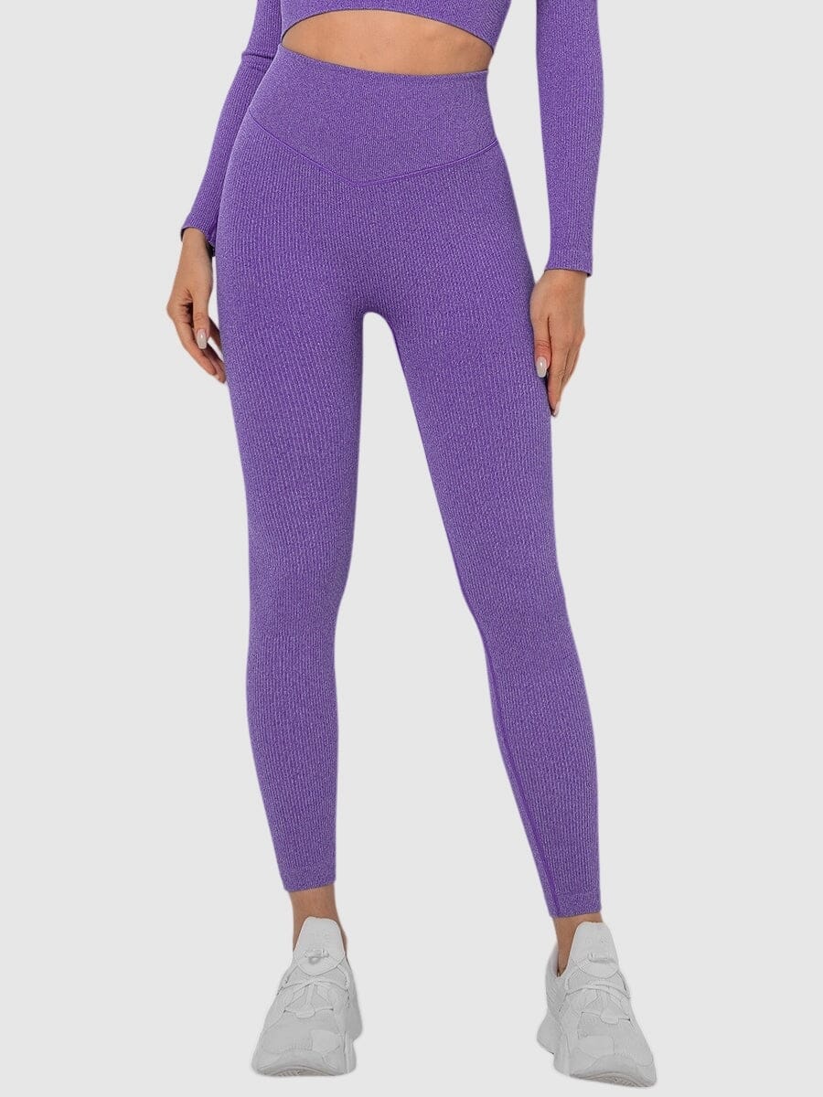 Legging Sport Sans Couture Côtelé (Push Up) | Yogaova