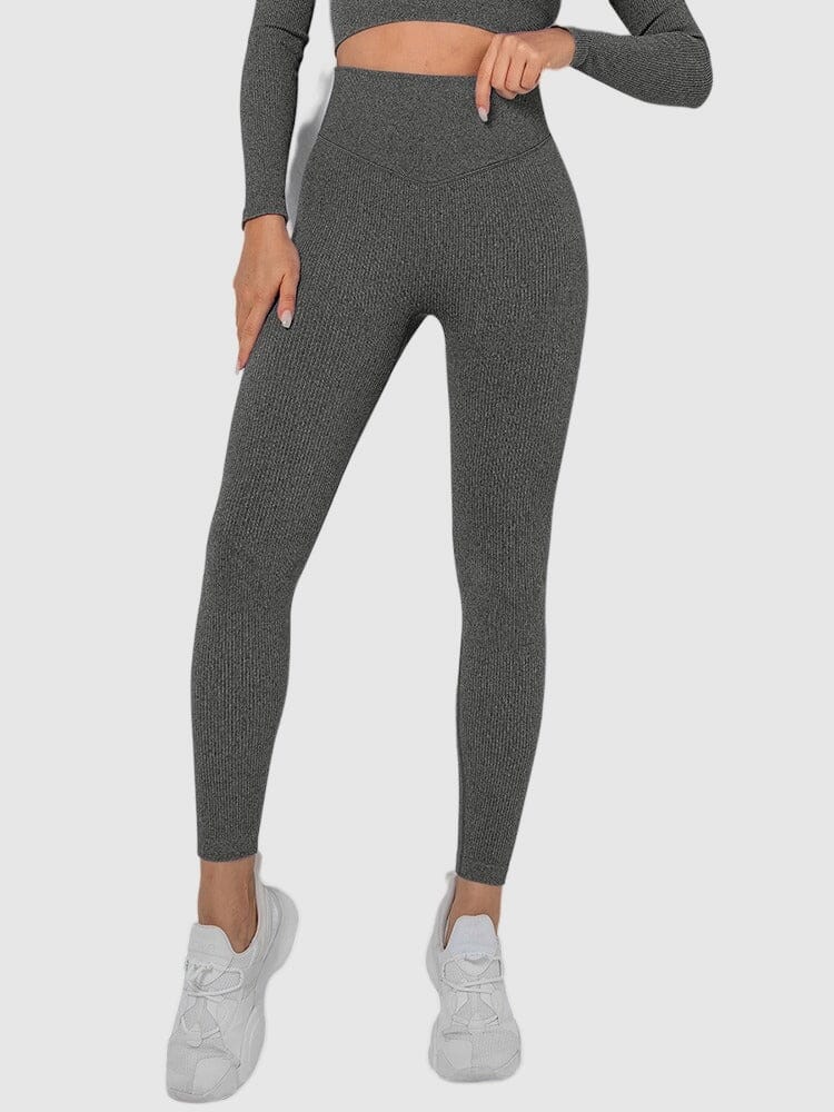 Legging Sport Sans Couture Côtelé (Push Up) | Yogaova