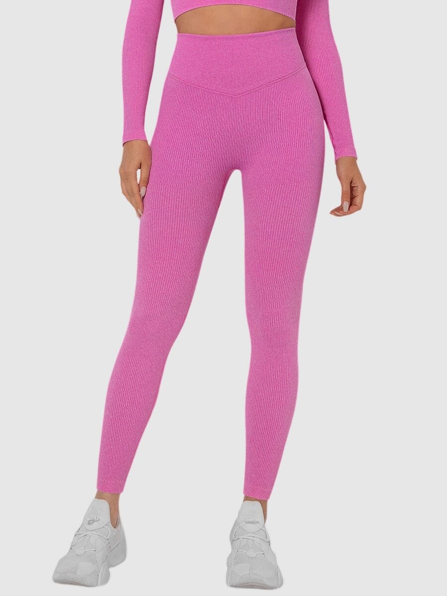 Legging Sport Sans Couture Côtelé (Push Up) | Yogaova