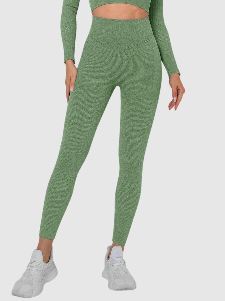 Legging Sport Sans Couture Côtelé (Push Up) | Yogaova