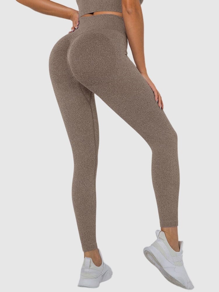 Legging Sport Sans Couture Côtelé (Push Up) | Yogaova