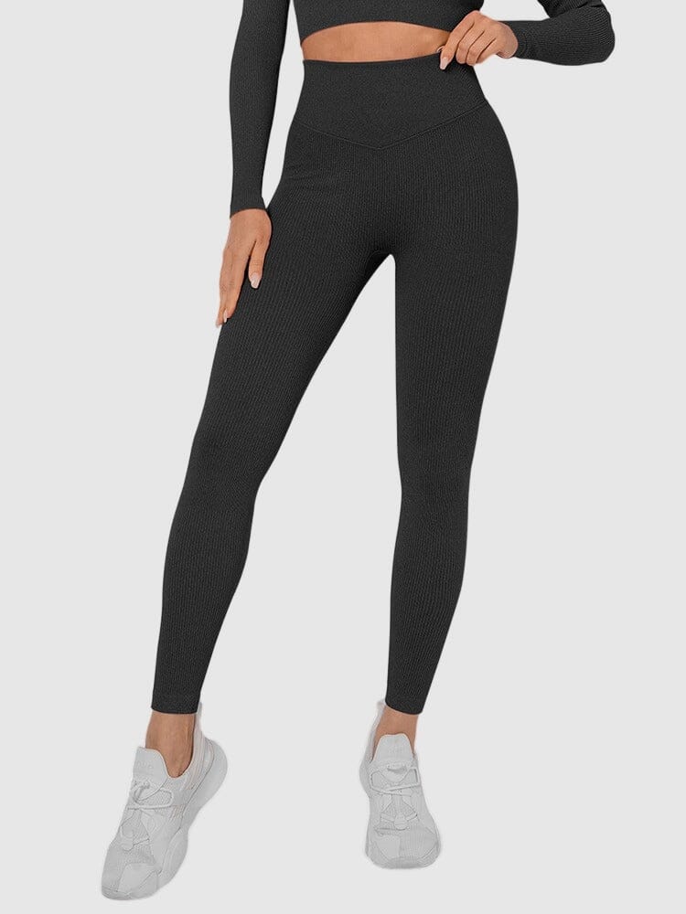 Legging Sport Sans Couture Côtelé (Push Up) | Yogaova