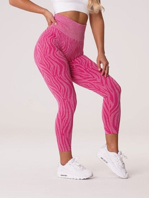 Legging Sport Sans Couture Imprimé Zèbre | Yogaova