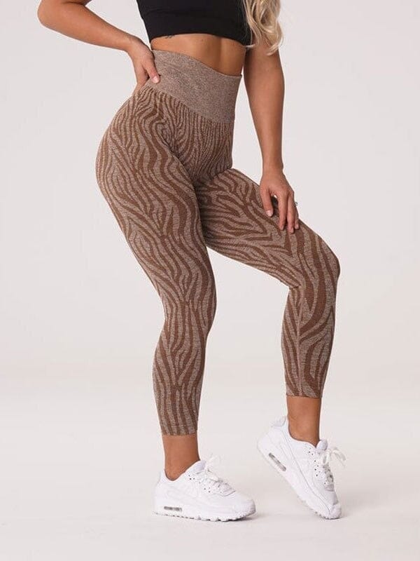 Legging Sport Sans Couture Imprimé Zèbre | Yogaova