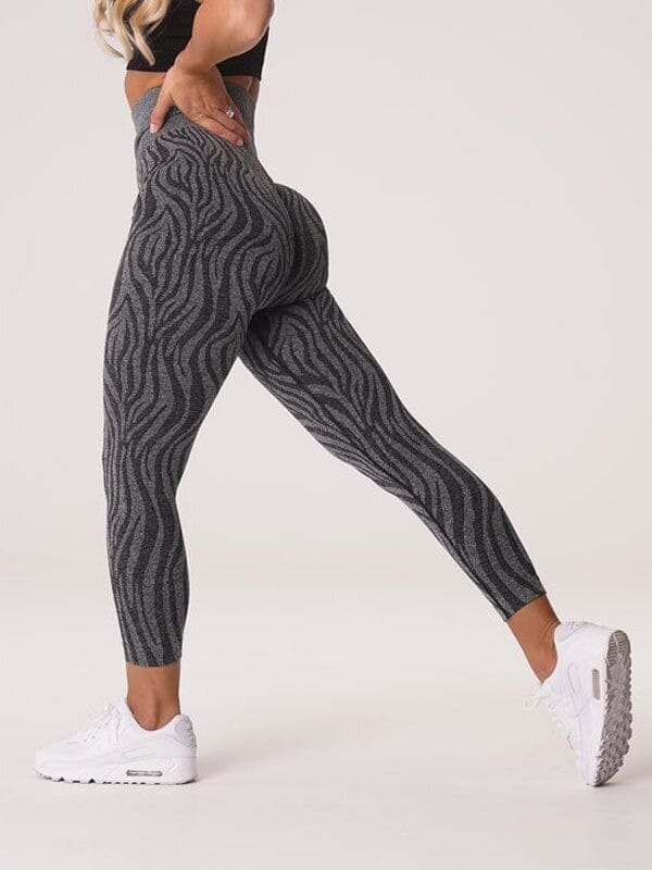 Legging Sport Sans Couture Imprimé Zèbre | Yogaova