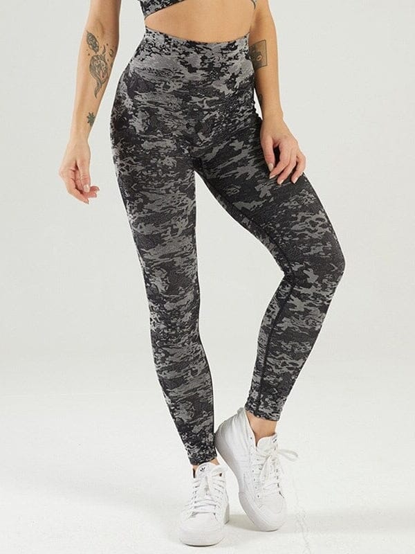 Legging Sport Taille Haute Camouflage | Yogaova