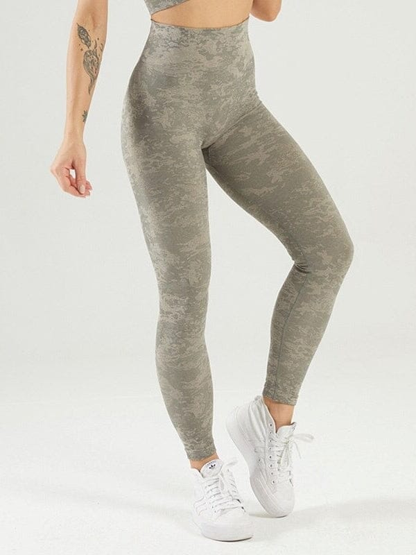 Legging Sport Taille Haute Camouflage | Yogaova