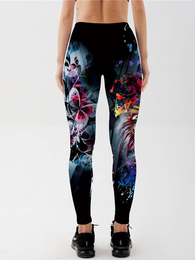Legging Tête de Mort et Tigre | Yogaova