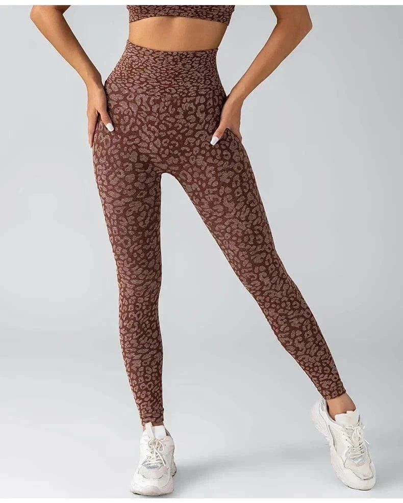 legging yoga leopard