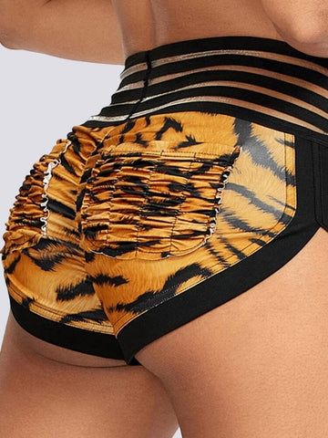 Mini Short Savane Taille Haute Push Up | Yogaova