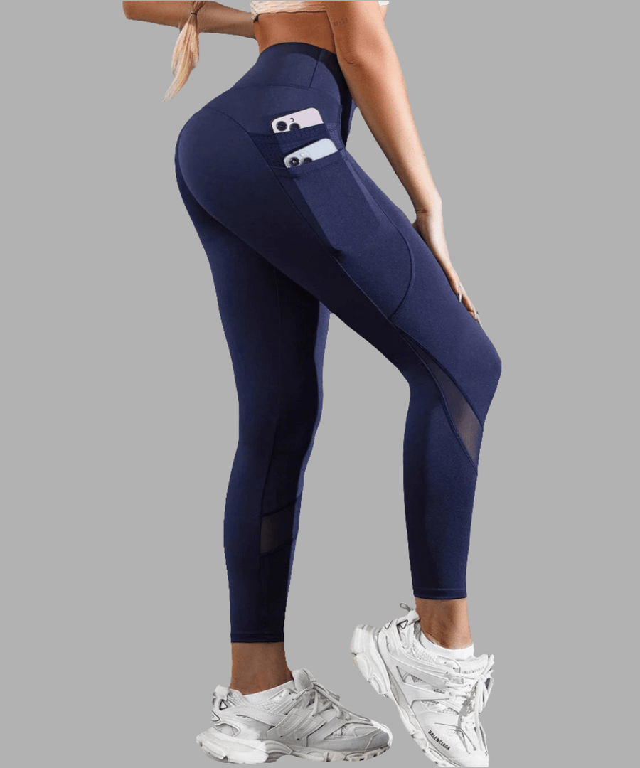 Pantalon de Yoga Femme Bicolore Tendance