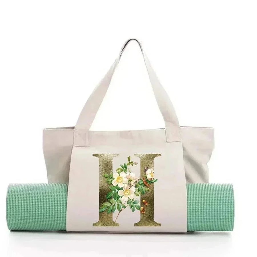 Sac de Yoga Inscription Blanche
