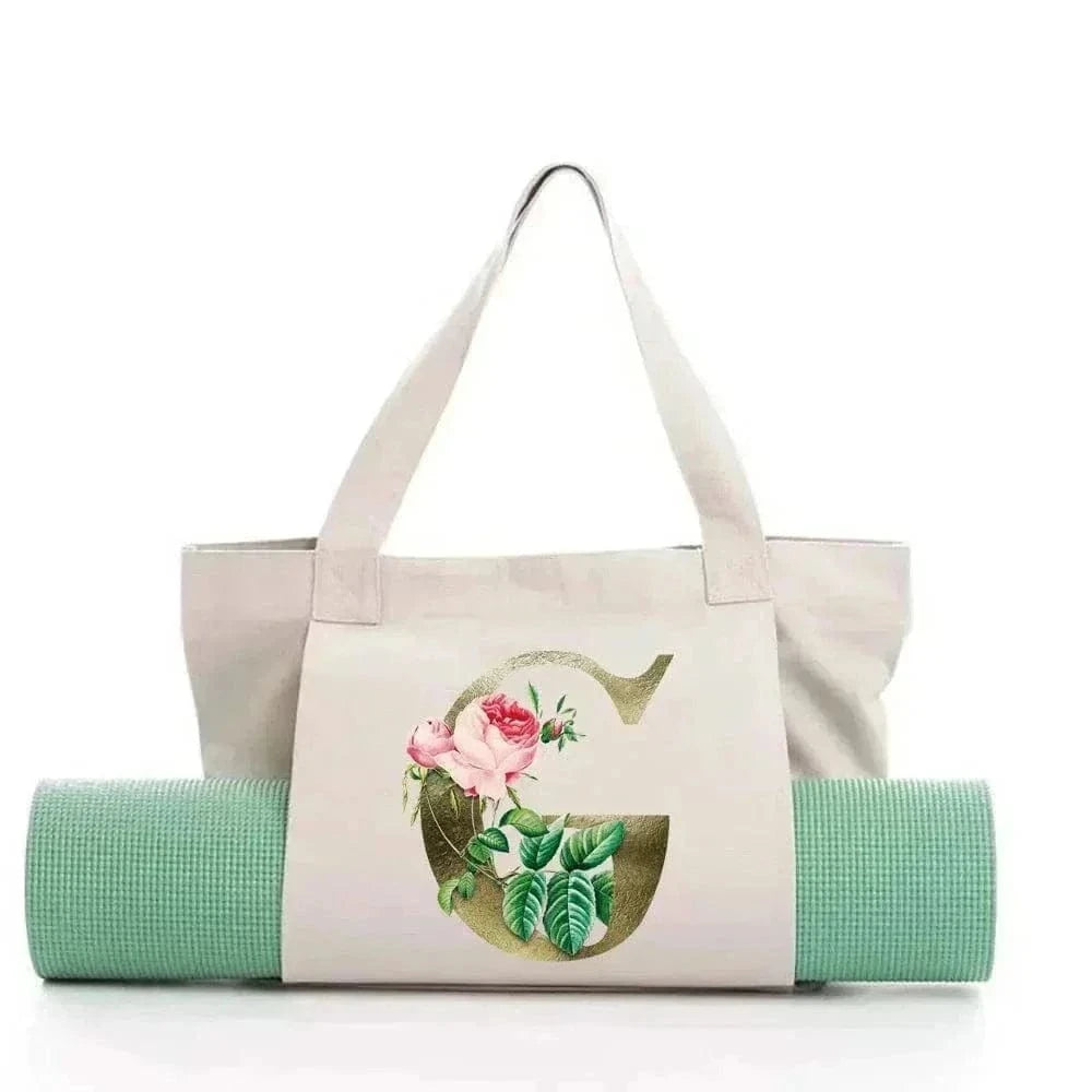 Sac de Yoga Inscription Blanche