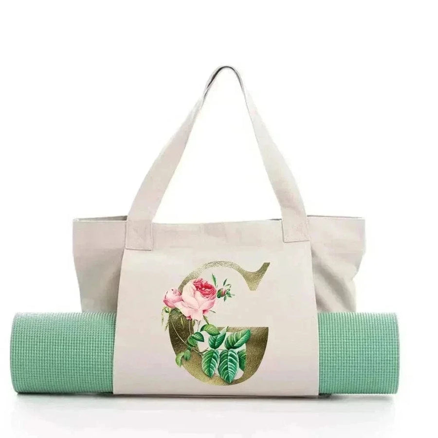 Sac de Yoga Inscription Blanche