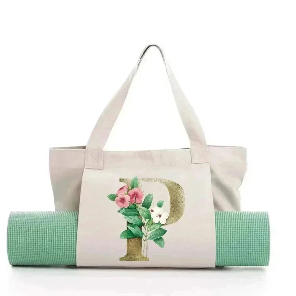 Sac de Yoga Inscription Blanche