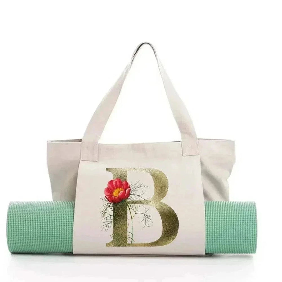 Sac de Yoga Inscription Blanche