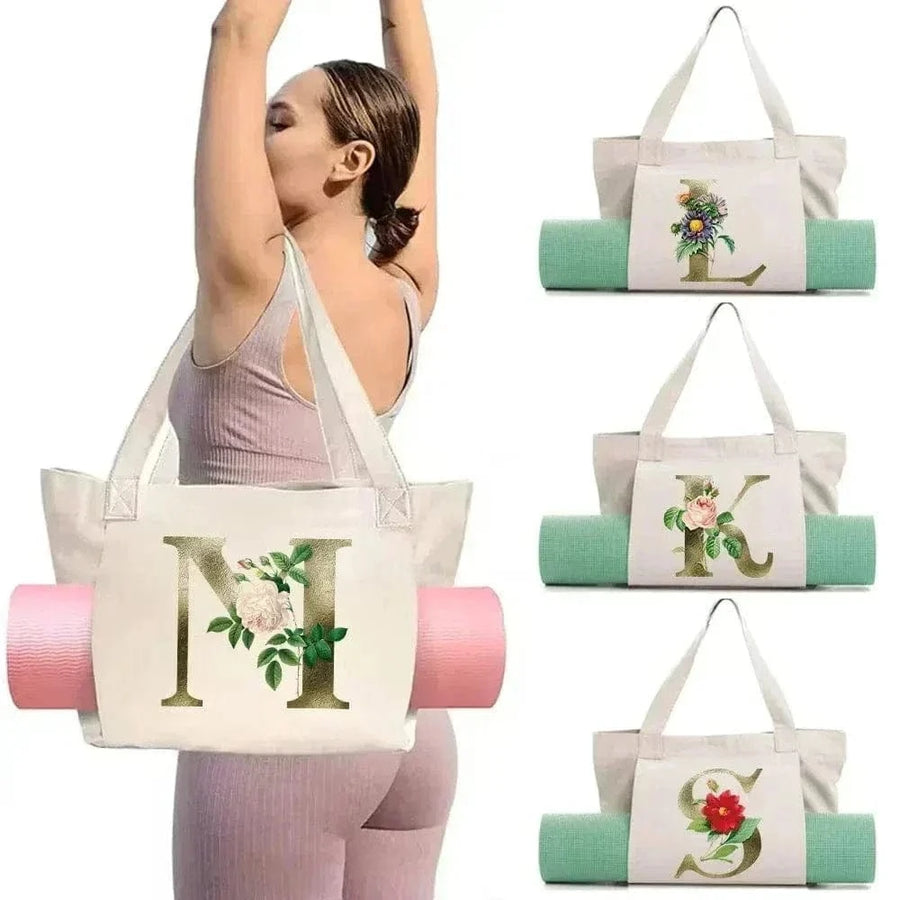 Sac de Yoga Inscription Blanche