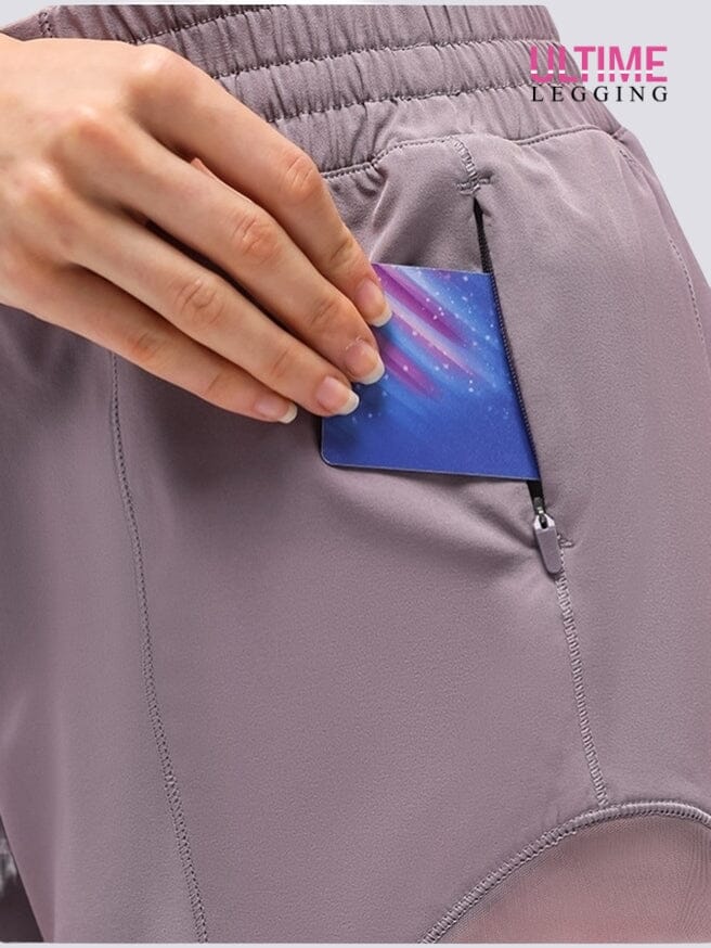 Short Avec Poche Zippée  | Yogaova