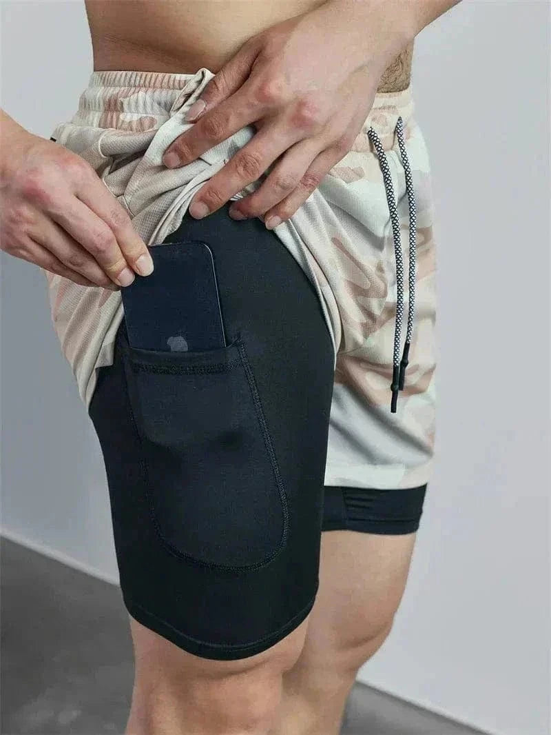 Short de Yoga Homme Multi-Poches