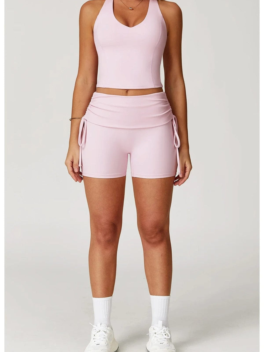 Short Fitness Femme Sculptant – Taille Haute | Yogaova