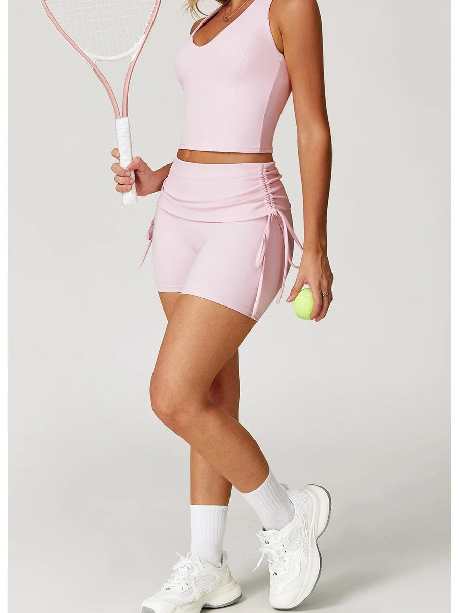 Short Fitness Femme Sculptant – Taille Haute | Yogaova