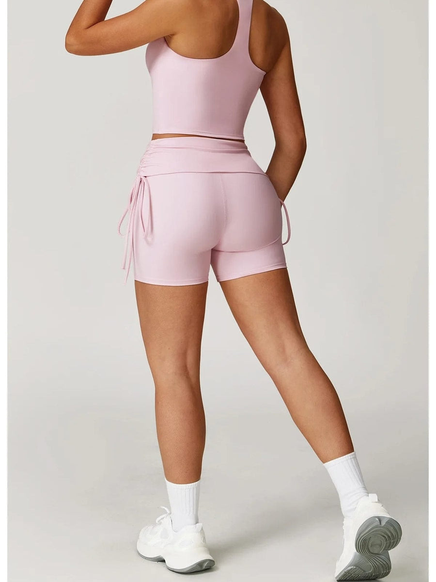 Short Fitness Femme Sculptant – Taille Haute | Yogaova