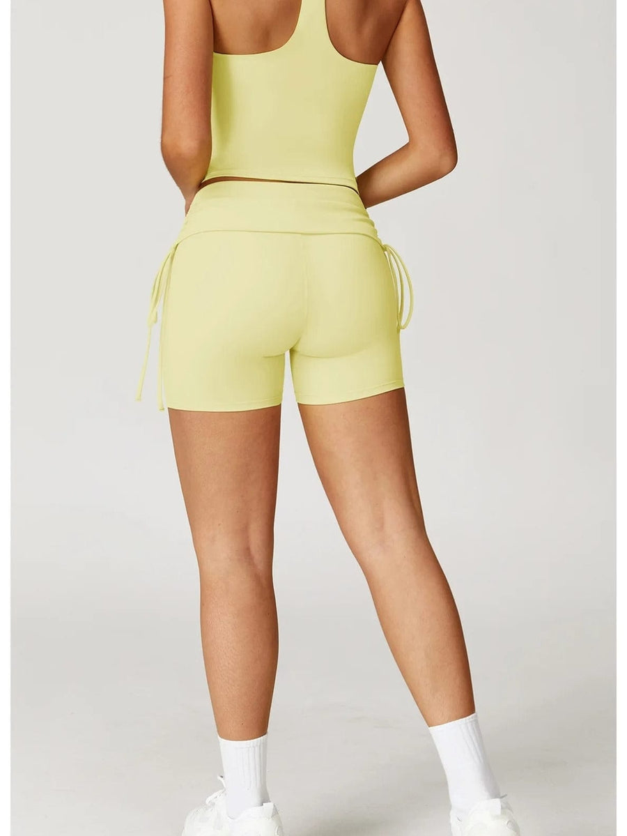 Short Fitness Femme Sculptant – Taille Haute | Yogaova