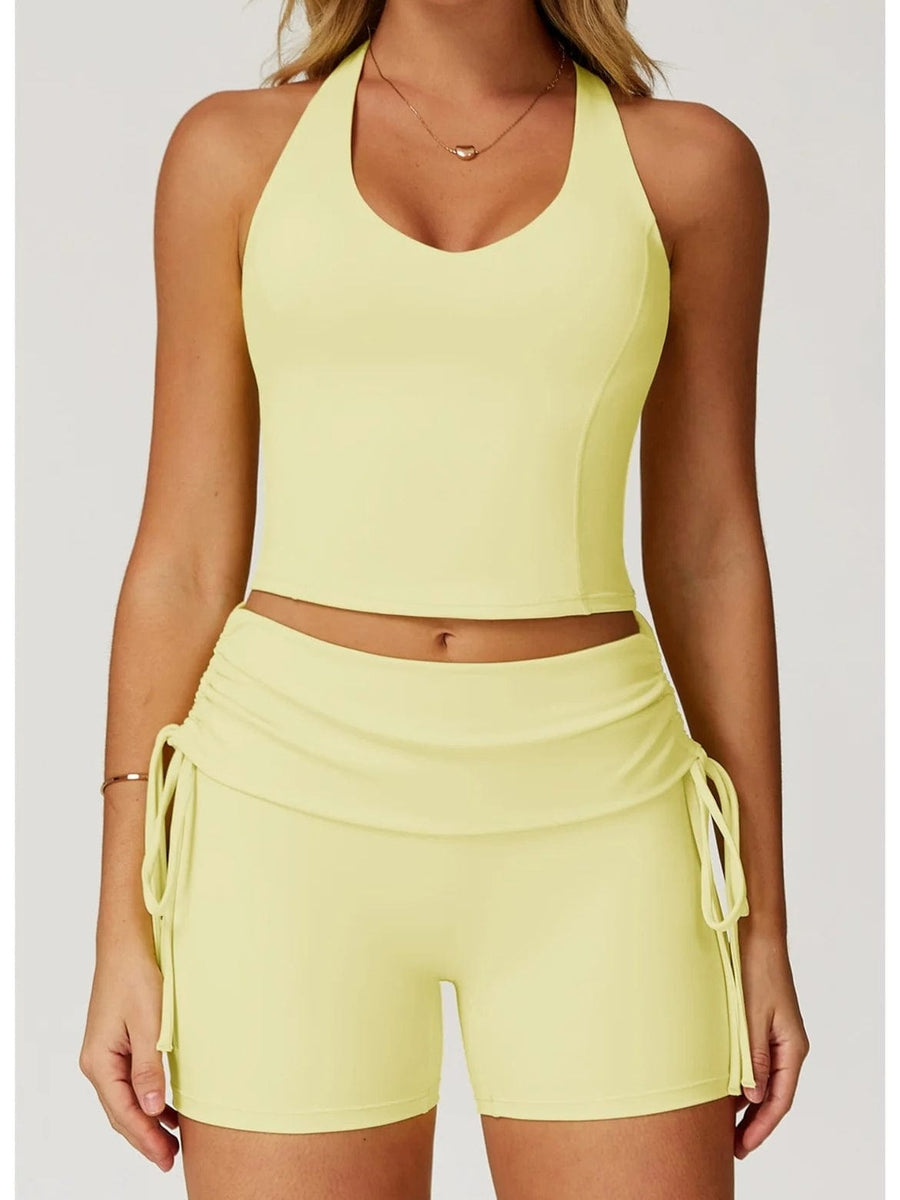 Short Fitness Femme Sculptant – Taille Haute | Yogaova