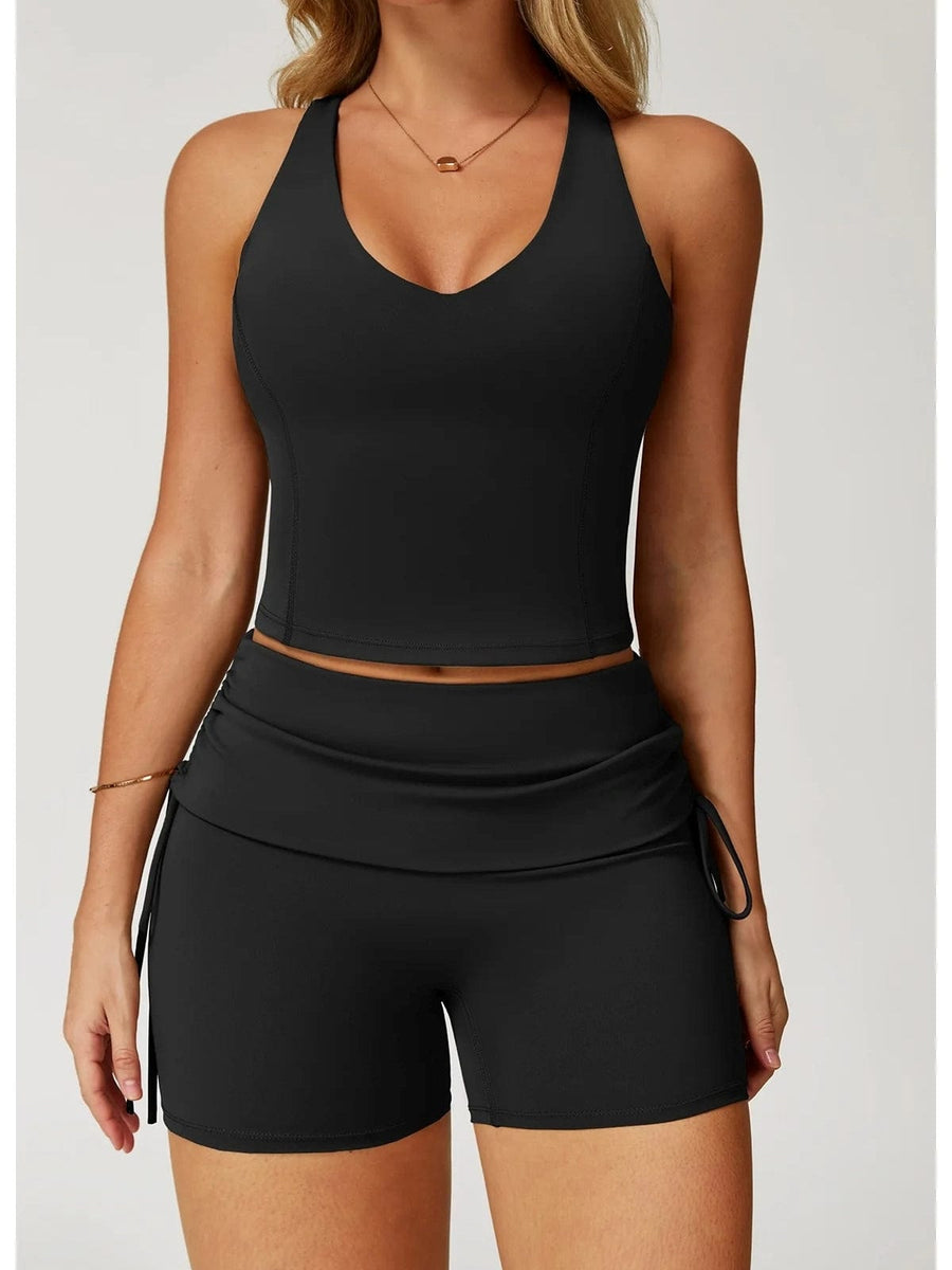Short Fitness Femme Sculptant – Taille Haute | Yogaova