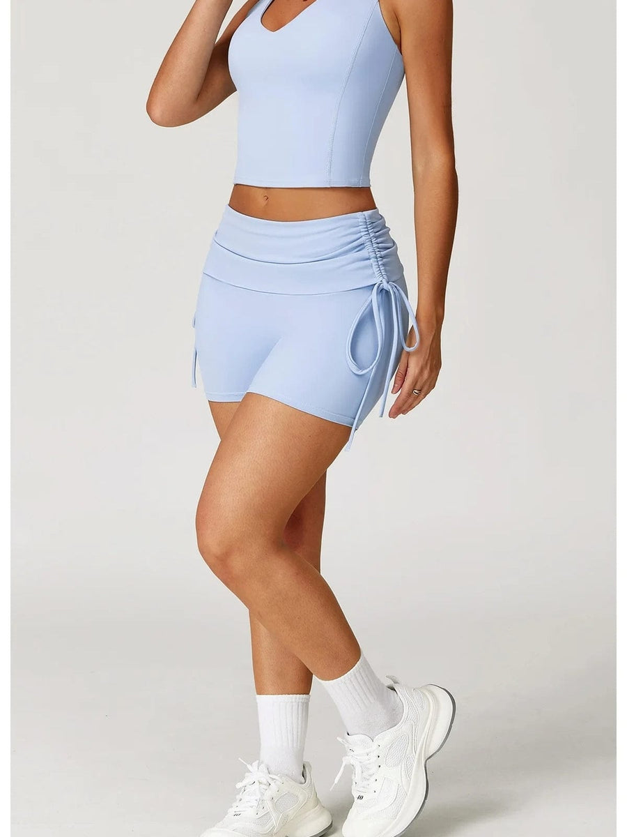 Short Fitness Femme Sculptant – Taille Haute | Yogaova