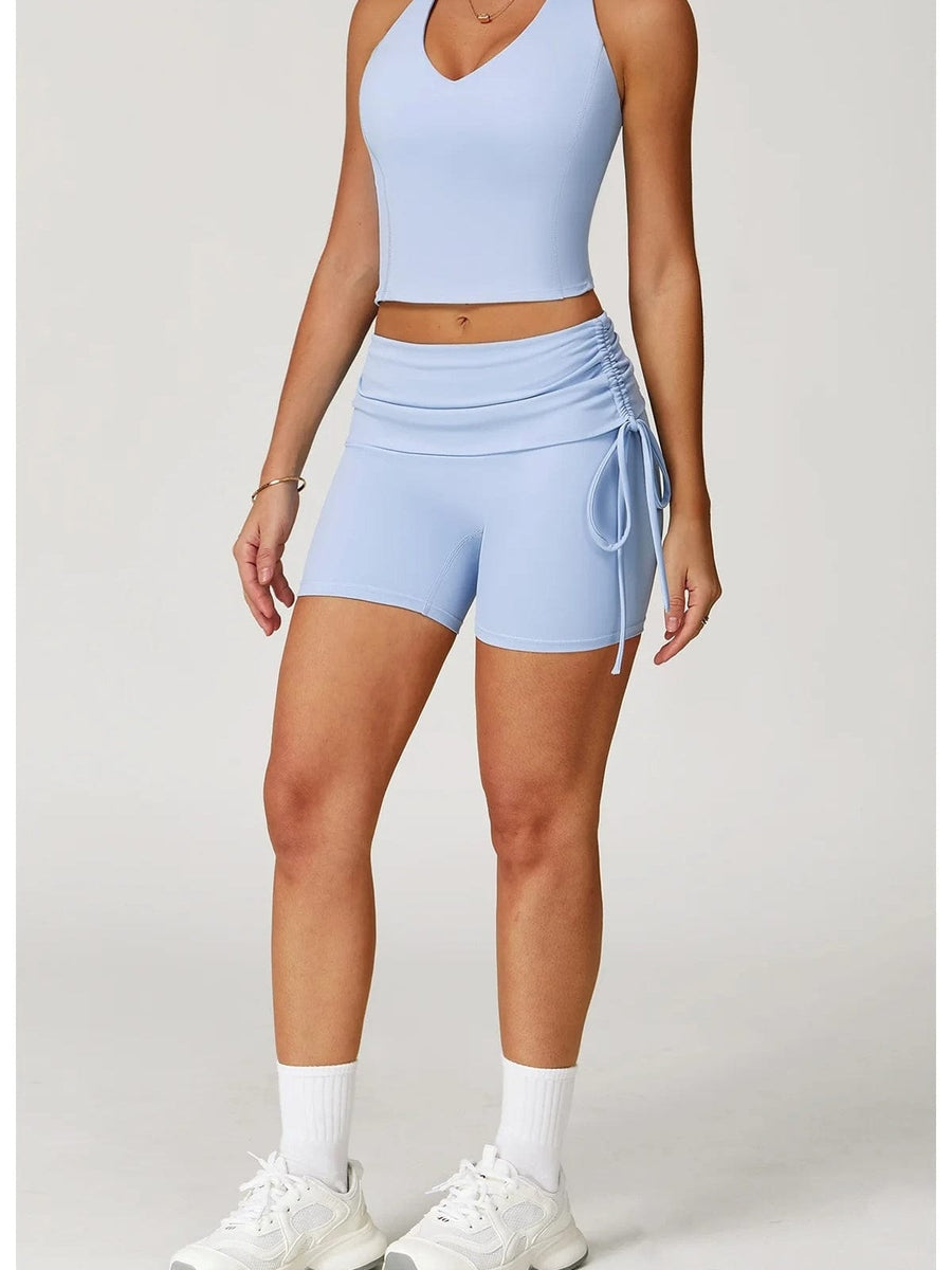 Short Fitness Femme Sculptant – Taille Haute | Yogaova