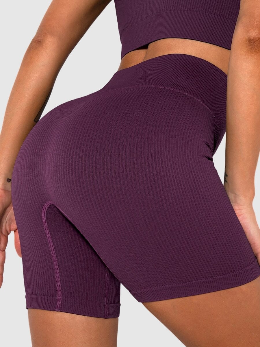 Short Sport Sans Couture Côtelé | Yogaova