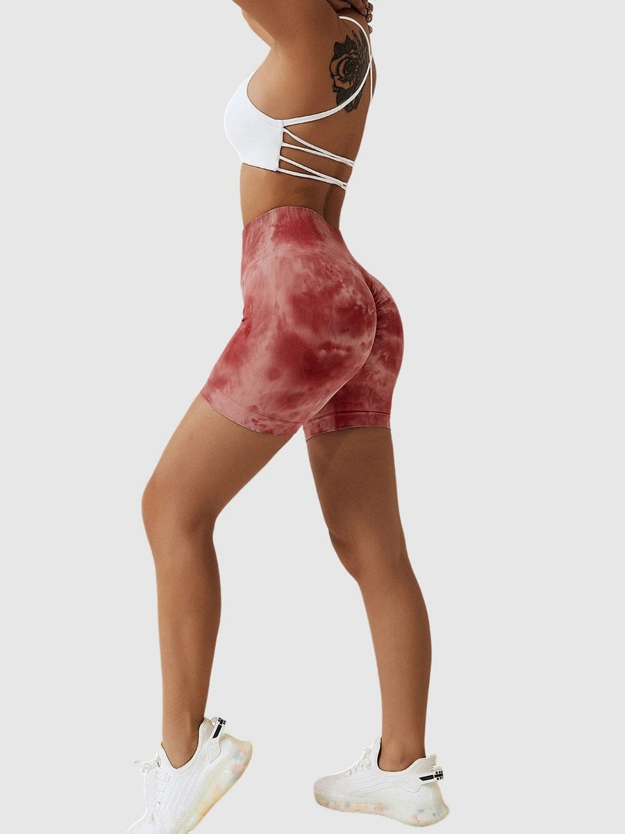 Short Sport Taille Haute Push Up Imprimé | Yogaova