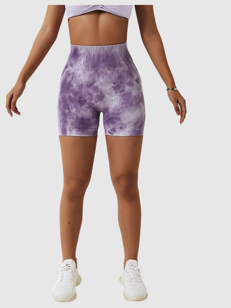 Short Sport Taille Haute Push Up Imprimé | Yogaova