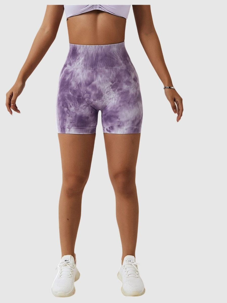 Short Sport Taille Haute Push Up Imprimé | Yogaova