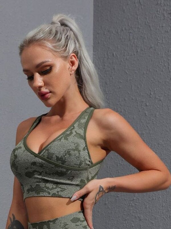 Soutien-Gorge Sport Camouflage | Yogaova
