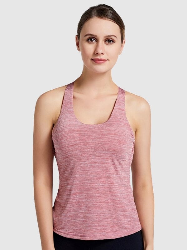 T-Shirt Sport avec Soutien-Gorge Intégré | Yogaova